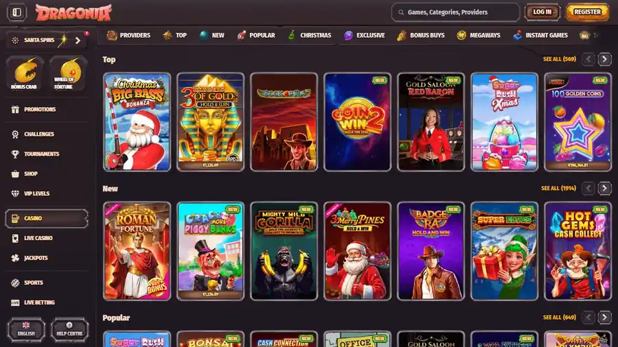 Dragonia Spielebibliothek - Desktop